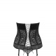 Ailay corset & string couleur: noir