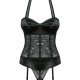 Ailay corset & string couleur: noir