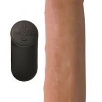 Gode vibrant réaliste avec ventouse - Teint de peau