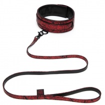 Collier et laisse Fifty Shades rouge et noir